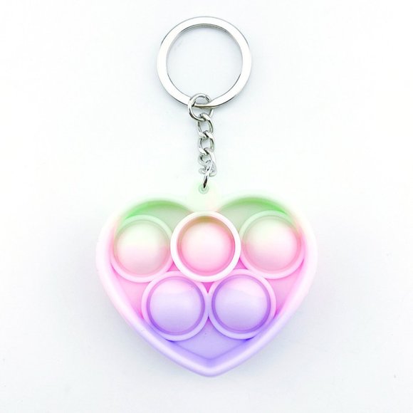 STOCKING STUFFER ALERT***Push Pop Bubble Fidget Toy Small Keychain Bundle of 3 - Picture 4 of 4
